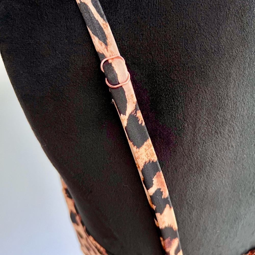NWOT Shade & Shadow Leopard Print Underwire Bikini Set (34DD Top S Bottoms) - Picture 4 of 7